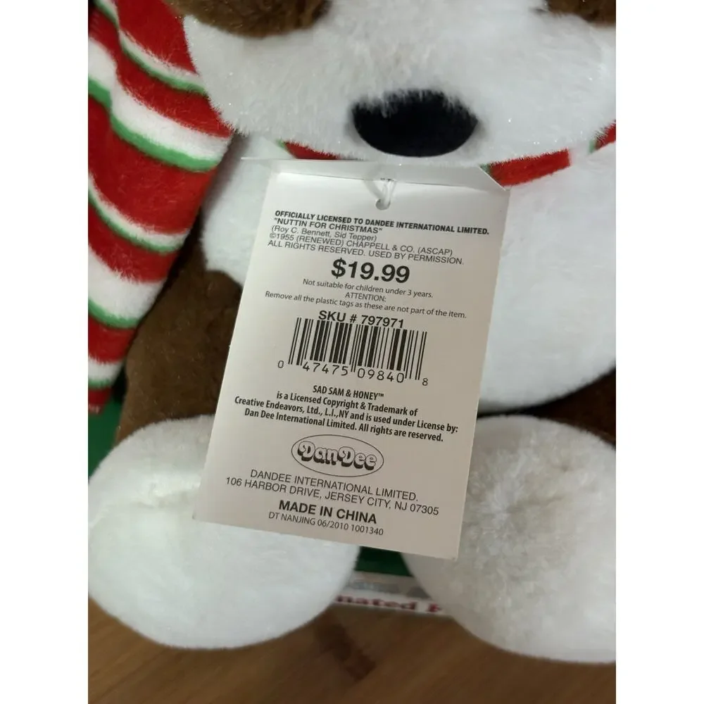 Dan Dee Sad Sam & Honey Animated Singing Light Up Plush Nothing for Christmas